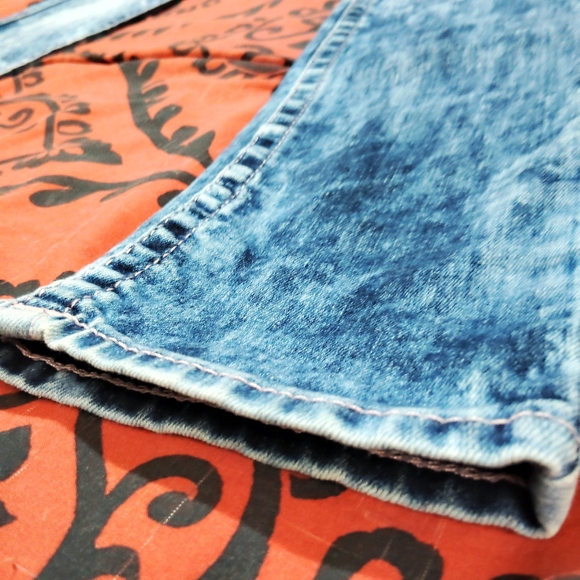 Vtg Y2K Early 2000s Splatter Bleach Style True Religion Denim Skinny Jeans - Picture 11 of 15